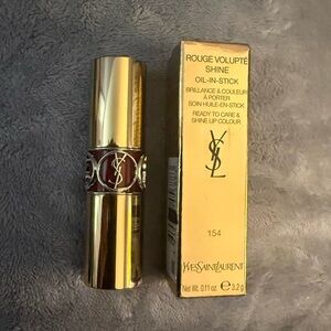 NWT Retired YSL Rouge Volupté Shine Lipstick Oil-in-Stick #154 Chesnut Corset